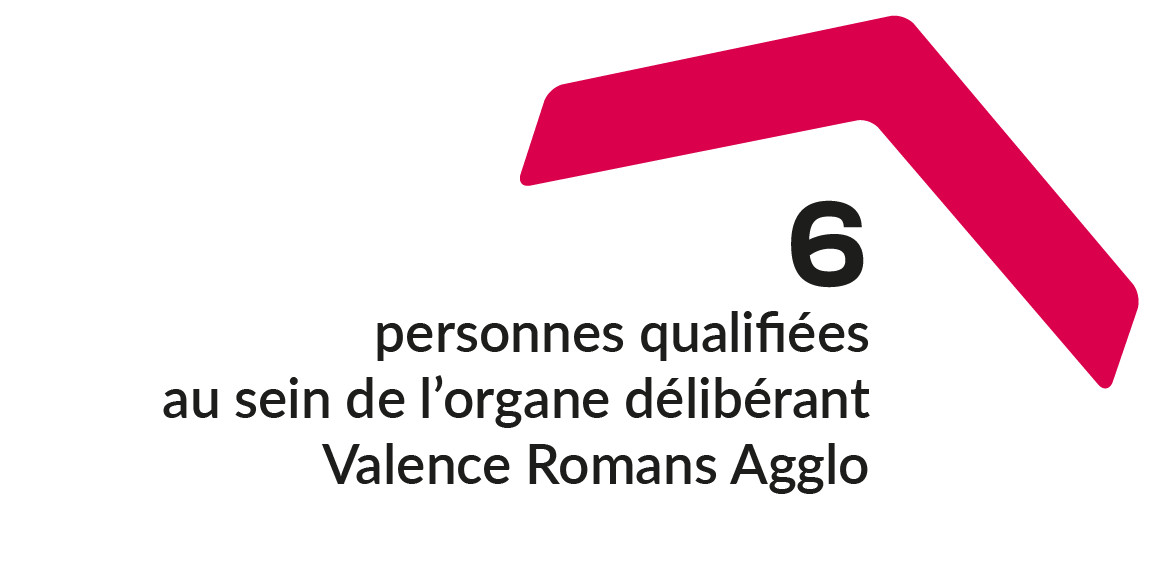 6 personnes qualifiées au sein de l'organe délibérant Valence Romans Agglo