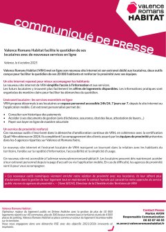 Communiqué de Presse - nouveau site internet
